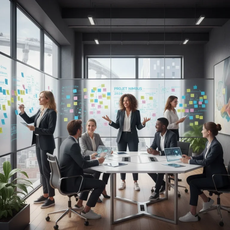 Équipe française innovante collaborant pour débloquer la créativité en 2026