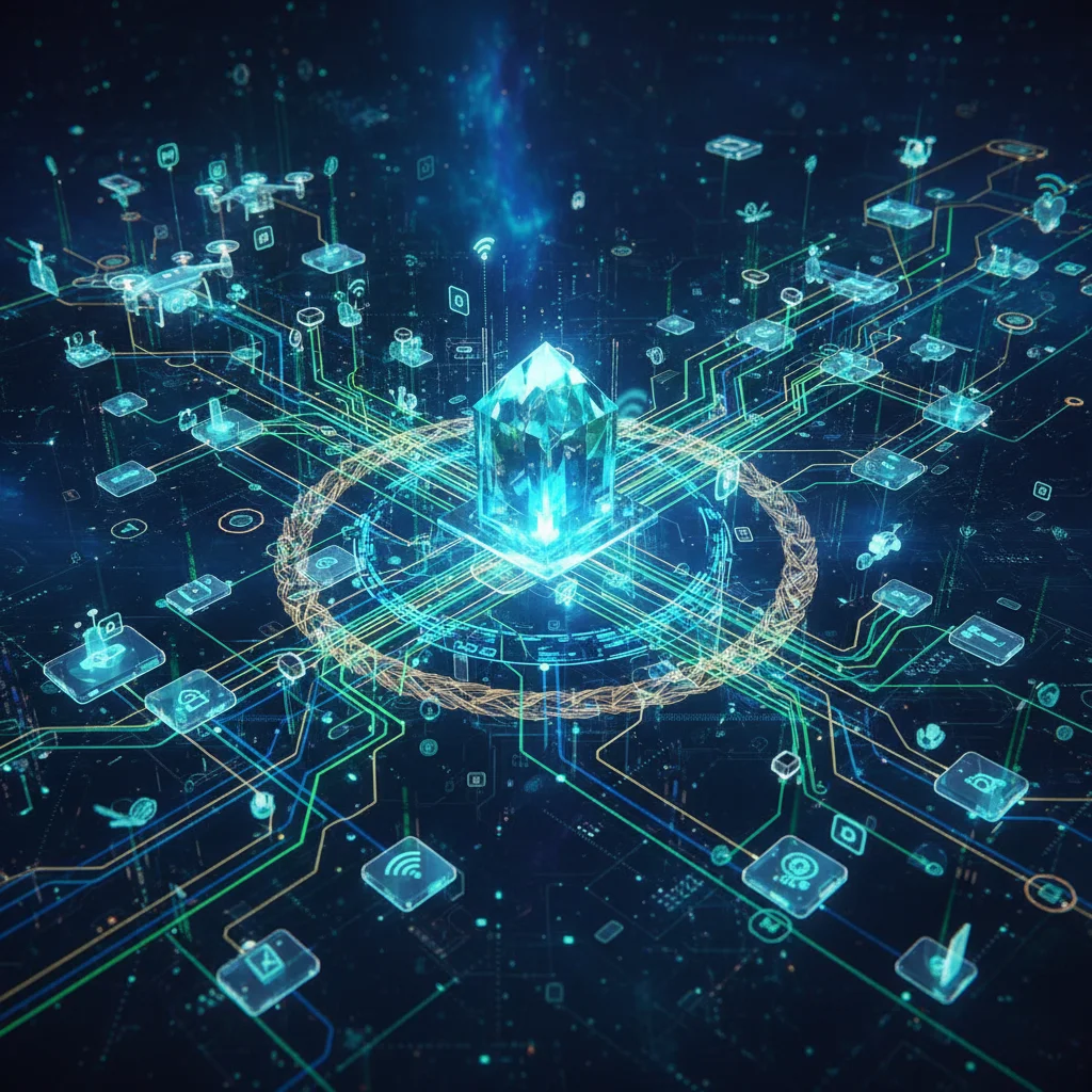 Réseau complexe d'objets connectés et de transactions blockchain sécurisées