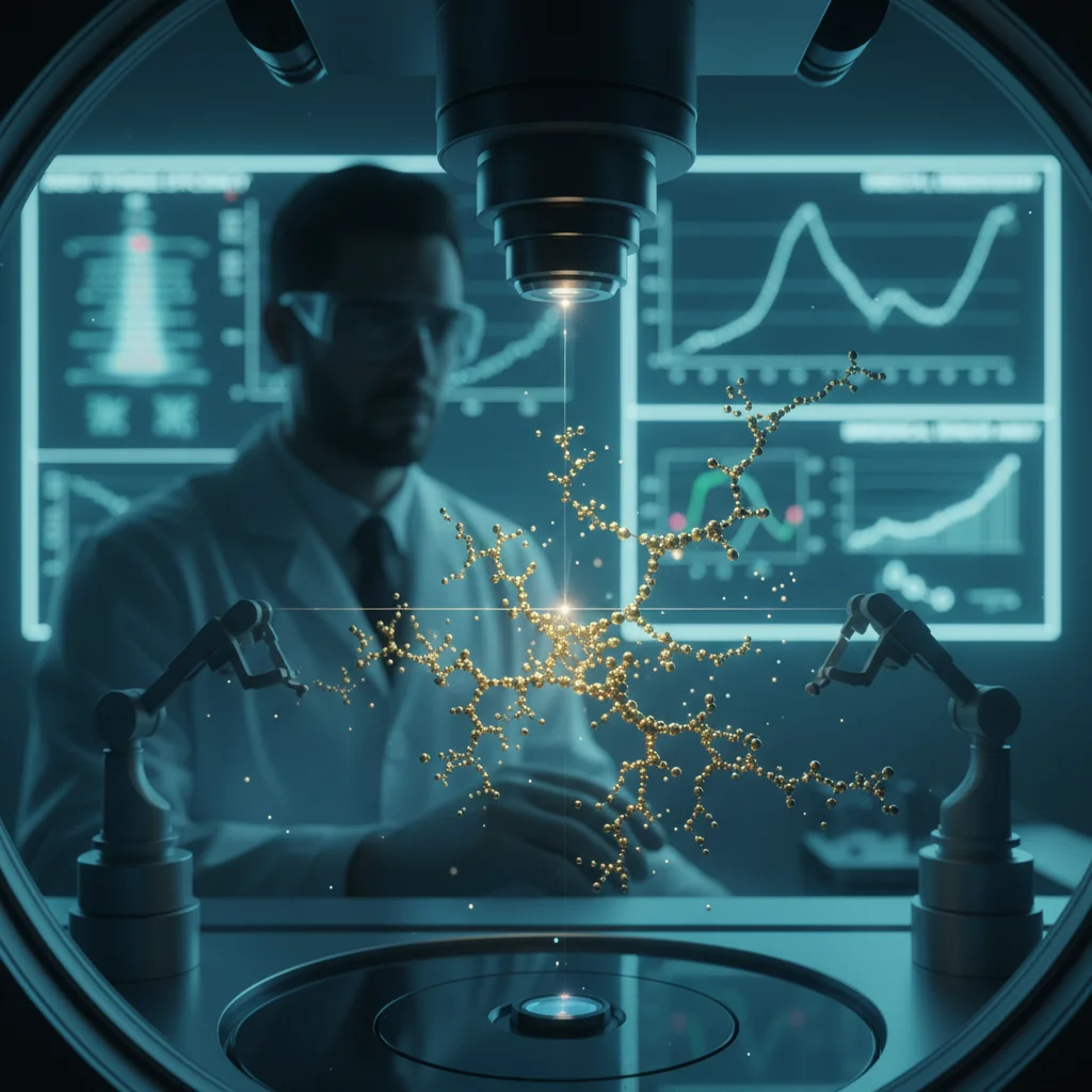 Scientifique manipulant des nanomatériaux en laboratoire, illustrant la recherche en nanotechnologies.