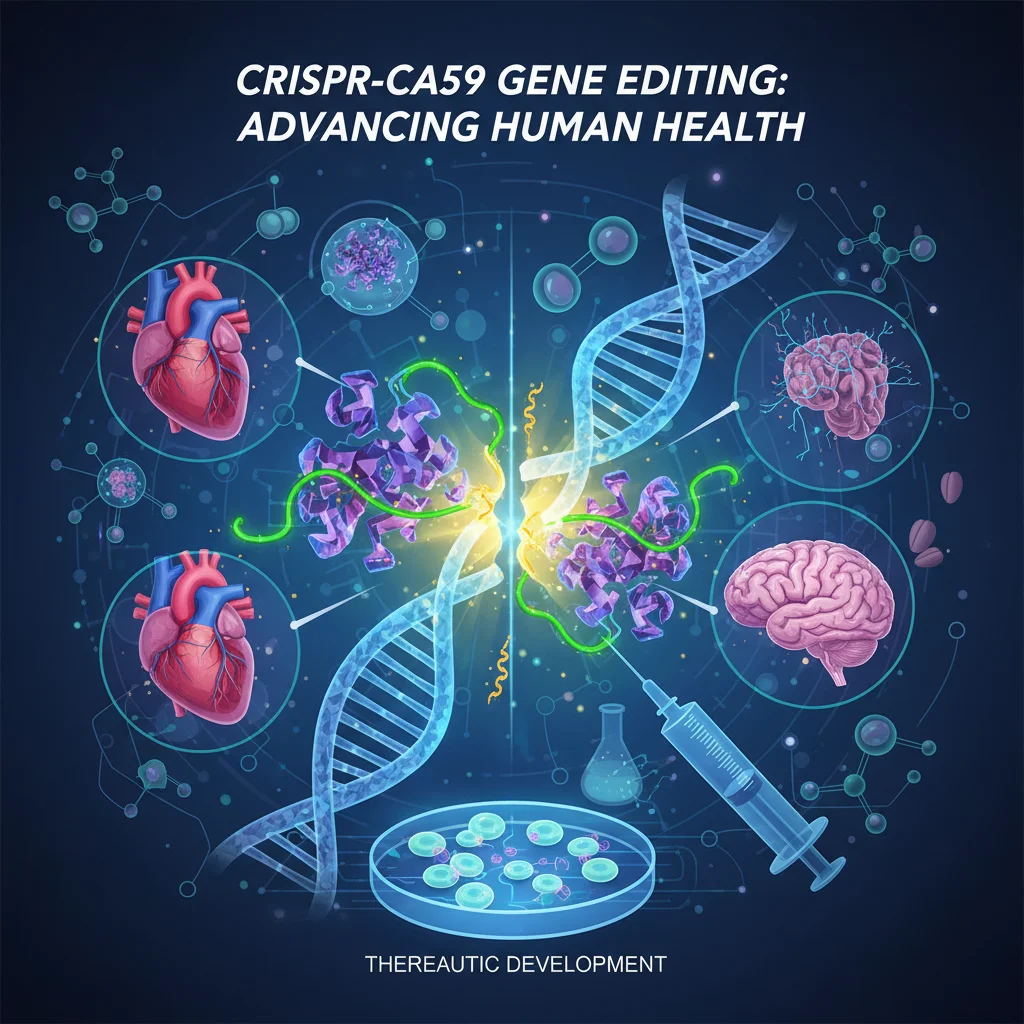 Illustration de la technologie d'édition génomique CRISPR-Cas9 pour les thérapies avancées.