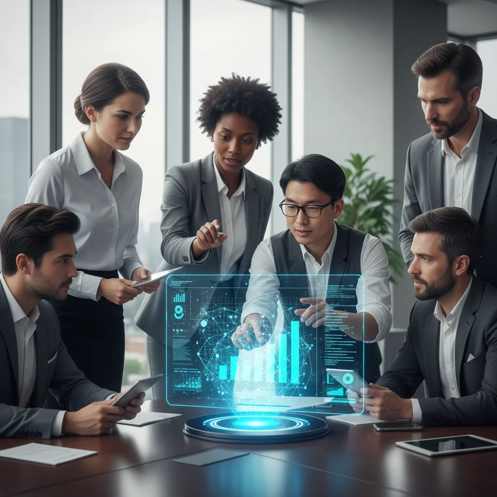 Équipe de PME collaborant sur l'intégration de solutions quantiques